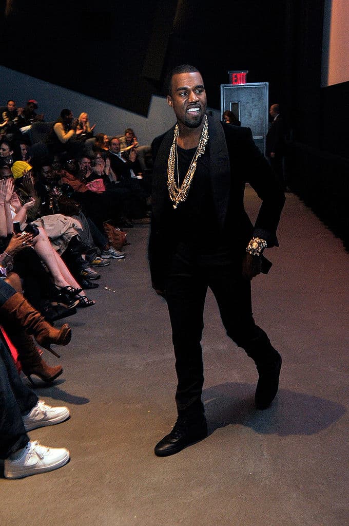 NEW YORK - OCTOBER 21: Recording artist/filmmaker Kanye West attends the New Yok Premiere of "Runaway" at Landmark Sunshine Theater on October 21, 2010 in New York City. (Photo by Joe Corrigan/Getty Images for Universal Music)