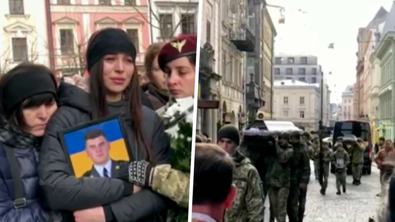 Dolorosa despedida: familias lloran la muerte de tres soldados ucranianos en la guerra con Rusia