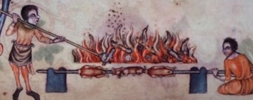 6. Niños rosticeros - Hace cientos de años los restaurantes empleaban niños rosticeros. Su trabajo era girar el animal sin parar por al menos 8 horas hasta que se cocinara!