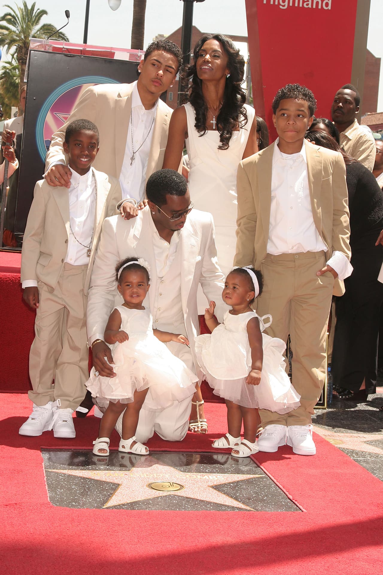 Sean 'Diddy' Combs, Kim Porter y sus hijos.