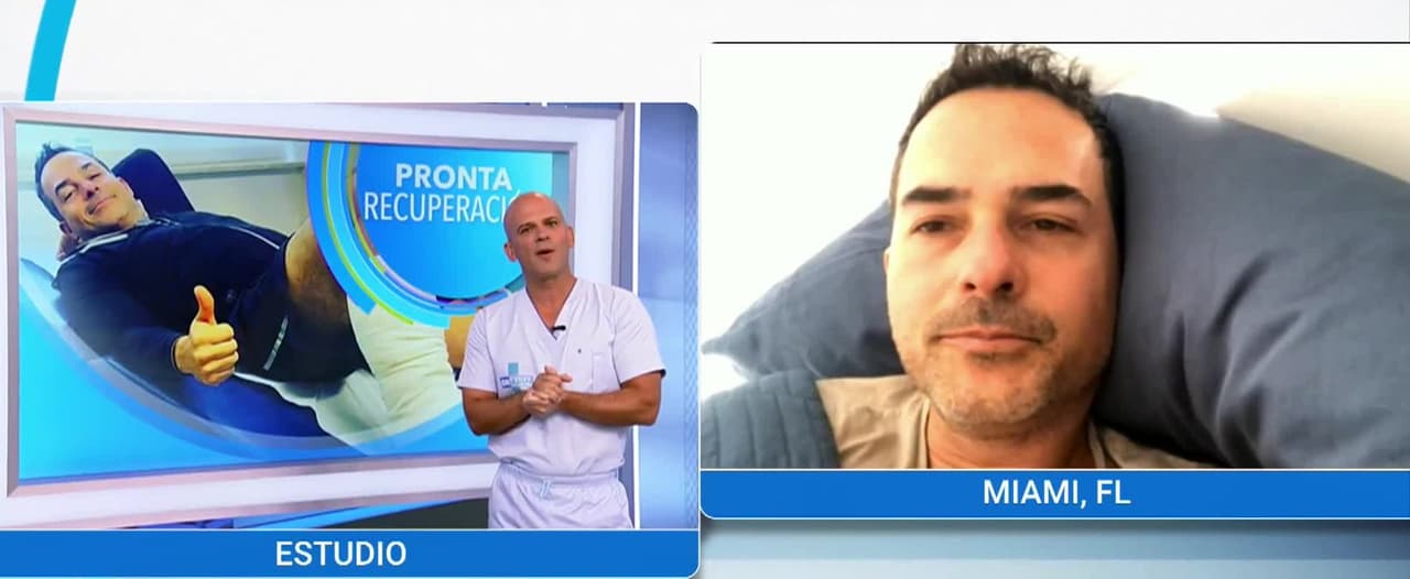 Despierta América estuvo al pendiente de los procedimientos de Carlos Calderón. Luego de la cirugía conversó durante una transmisión sobre la intervención de emergencia que le practicaron para reparar el tendón y aseguró haber quedado sorprendido con el novedoso método al que lo sometieron y agradeció al Dr. Juan por todo su apoyo.