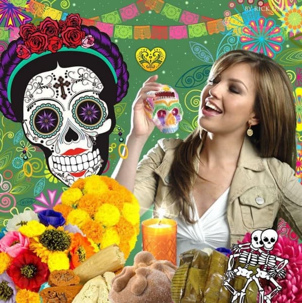 Thalía es fiel creyente del Día de Muertos, tradición ancestral mexicana que se celebra el 2 de noviembre, y no perdió ni un segundo para compartir esta fecha con sus seguidores.