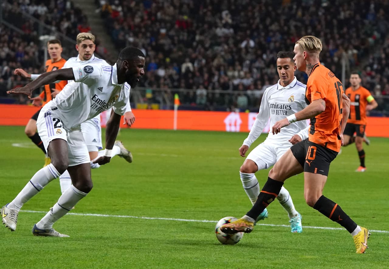 Un gol en el tiempo de compensación de Antonio Rüdiger le dio el empate al Real Madrid en su visita al Shakhtar Donetsk en la UEFA Champions League.
