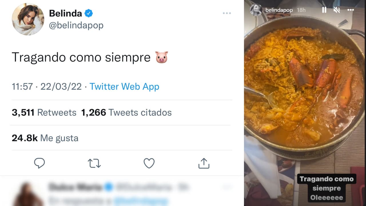 El mensaje de Belinda que causó tendencia este martes 22 de marzo: "Tragando como siempre".