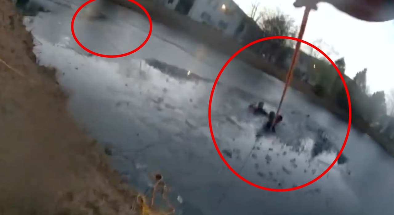 Niño y mujer caen a lago y policías terminan heridos tras rescatarlos en Aurora