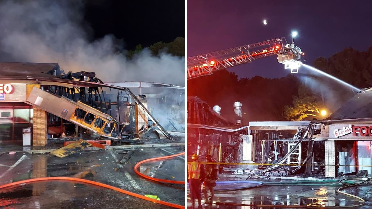 Incendio destruye completamente una taquería y otros dos locales comerciales en Gwinnett 
