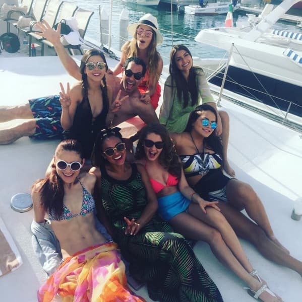 La foto arriba del yate. ¡Qué envidia!