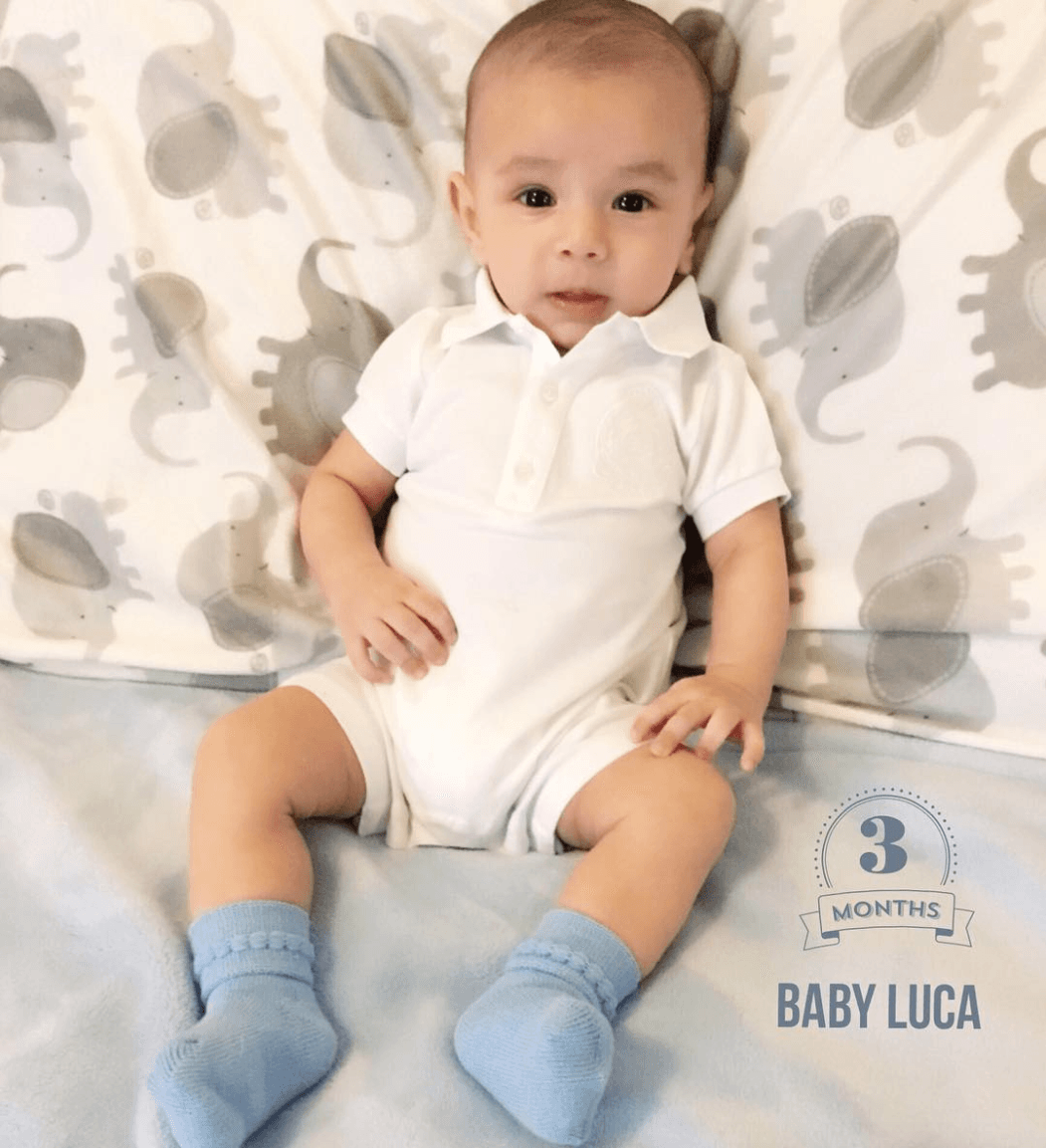 Y a los tres meses ya parecía un gigantón, con sus ojos grandes bien expresivos, y lindo como la mamá.