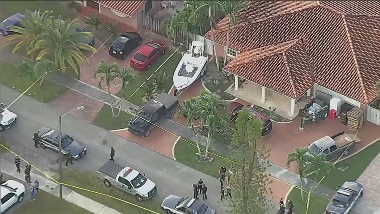Está mañana volvió a desatarse la violencia en la casa en Hialeah del policía de Miami-Dade, en la avenida 12 y la calle 79 del oeste. 
<br>