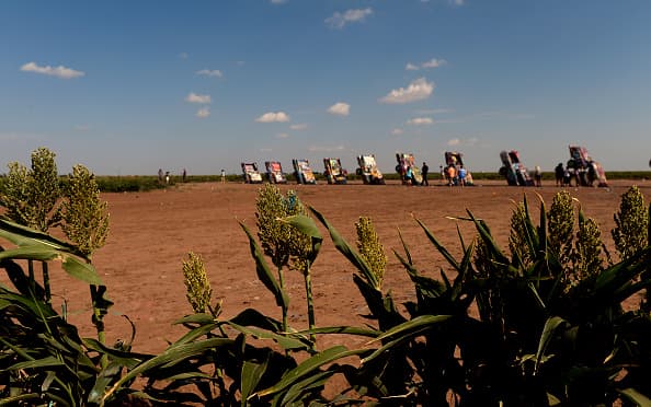 Todos los días, los Cadillac tienen
<b> nuevos graffitis debido a la cantidad de visitantes</b>. La entrada es gratis, pero para pintar deber comprar por tu cuenta una pintura de aérosol.