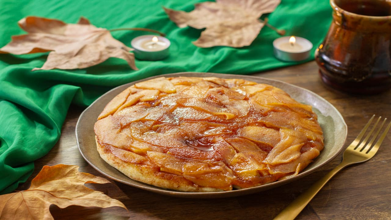 Pay de manzana en sartén