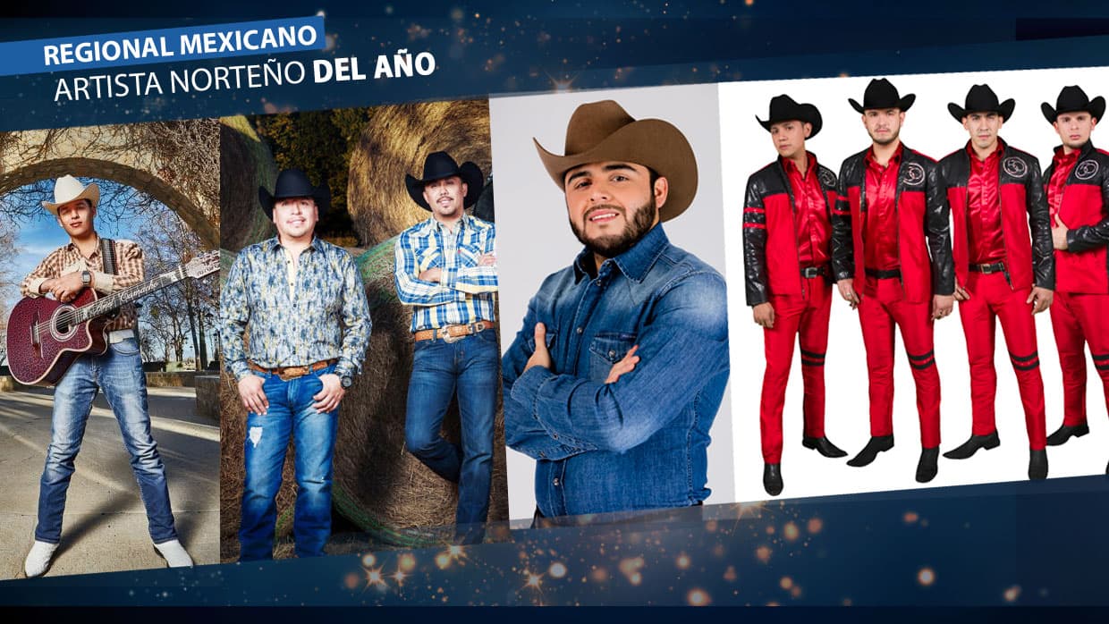 Estos son los artistas nominados a Artista Norteño del Año. ¿Quién ganará? Espera el próximo 23 de febrero para saberlo.