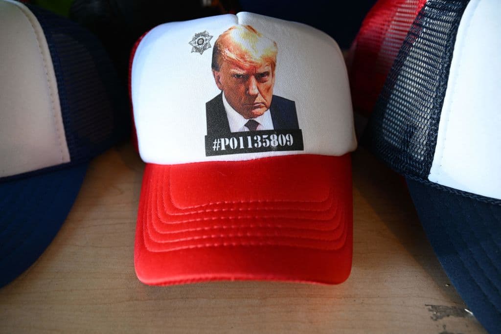 La foto de Donald Trump puede ser hallada en infinidad de mercancía.