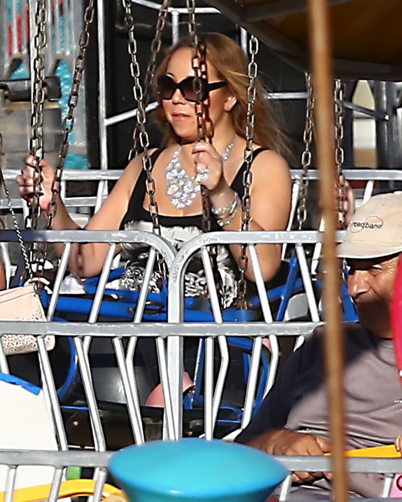 Estas son las fotos de 'Mimi' en la feria con sus hijos.