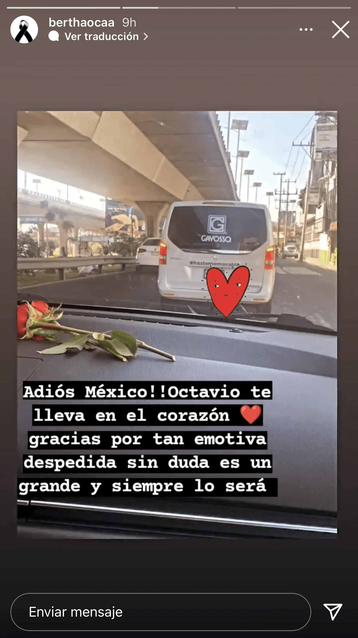 La noche del domingo 31, el cuerpo de Octavio Ocaña llegó a su natal Villahermosa, Tabasco, en donde la familia decidió sepultarlo.