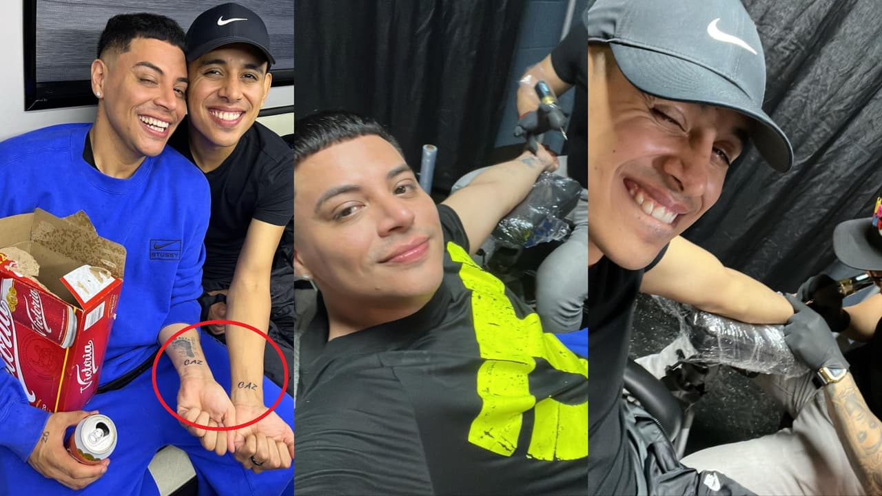 Los hermanos Caz se tatuaron su apellido en sus respectivas muñecas.