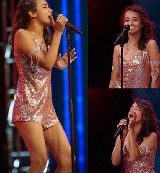 Verónica sabe que no solo basta tener una voz espectacular para conquistar a sus fans. Los vestidos cortos, brillantes y acompañados de accesorios sencillos la hacen ver como una chica a la que todas quisieran imitar.