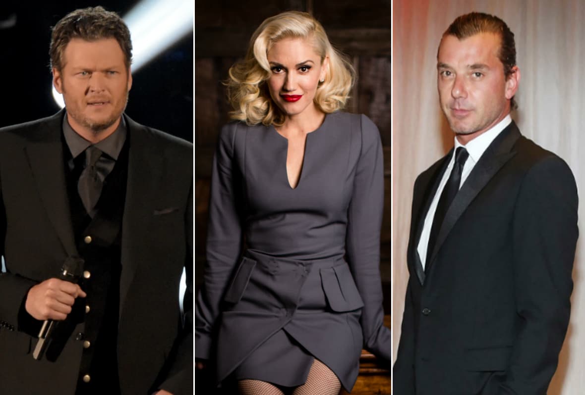 Otro trío amoroso es el que protagonizan Gwen Stefani, su ex Gavin Rossdale y Blake Shelton.
