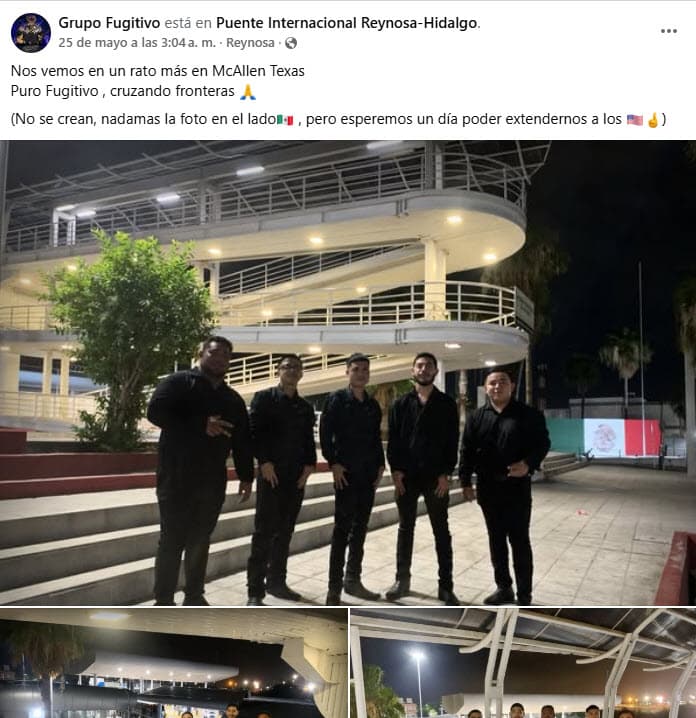 Grupo Fugitivo quería llegar a los Estados Unidos con su música.