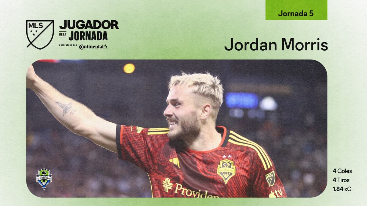 Tras su espectacular 'póker', Jordan Morris es el Jugador de la Jornada