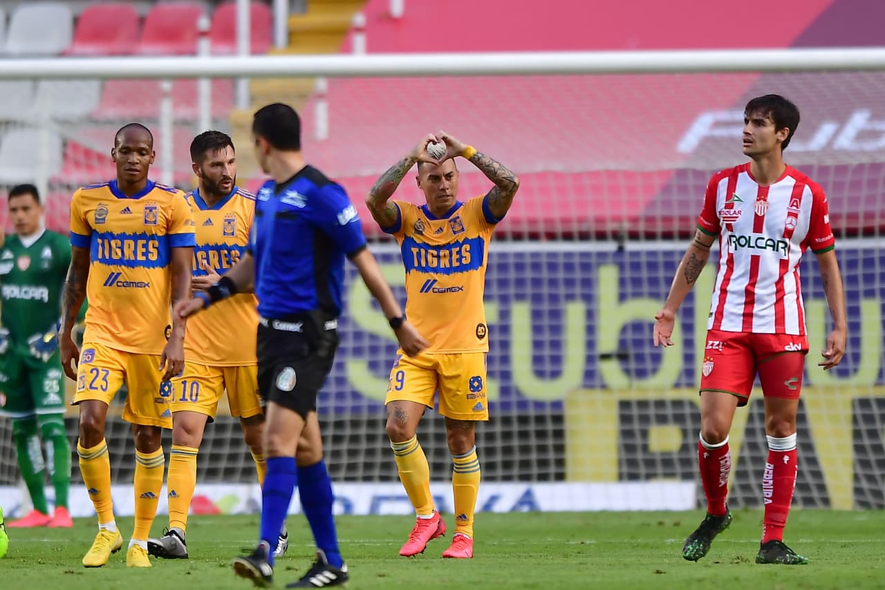 Al medio tiempo, Tigres ganaba el cotejo 0-2 en Aguascalientes.