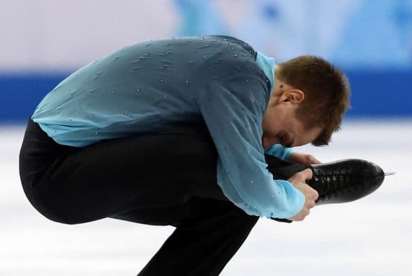El alemán Peter Liebers, durante su primera presentación en los Juegos Olímpicos de Invierno de Sochi.