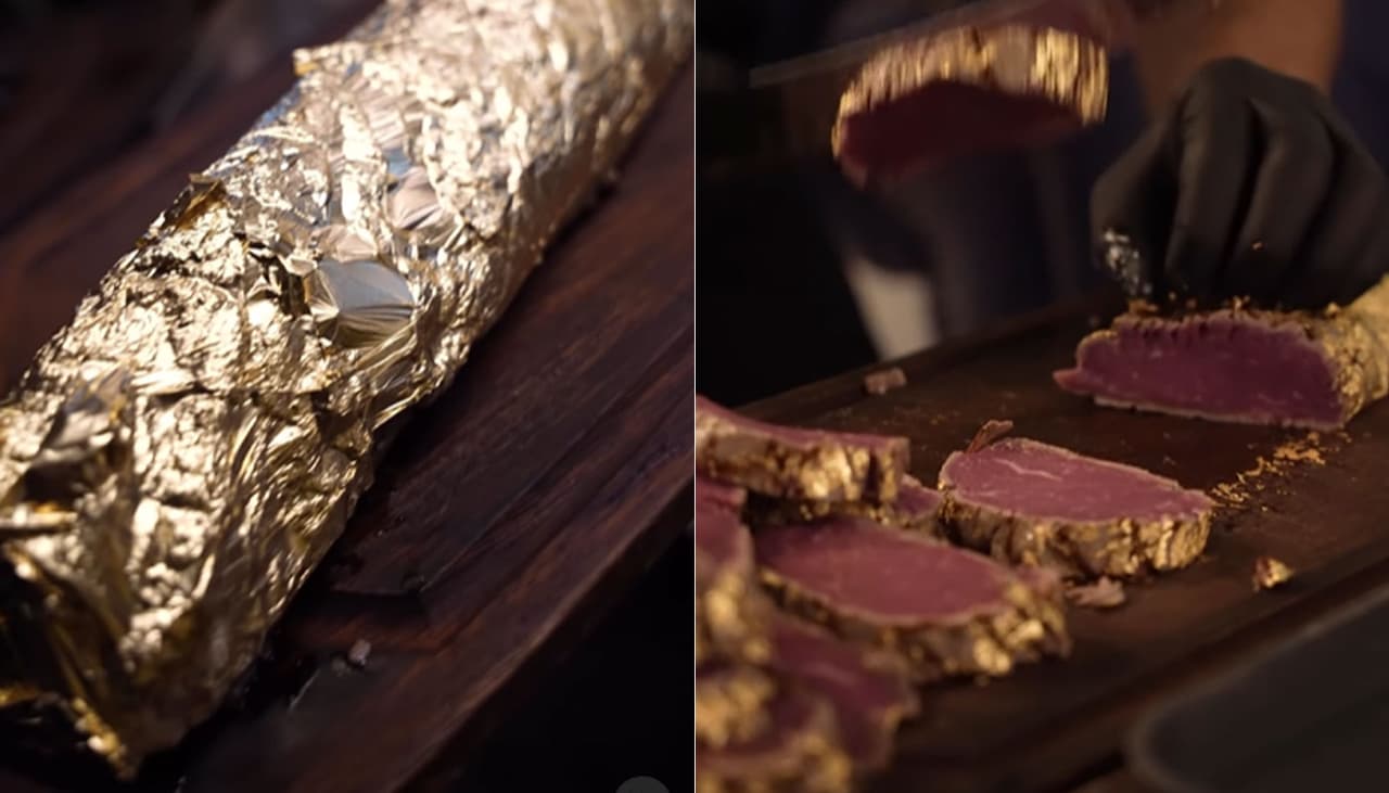 Quanto custa a carne folheada a ouro que está fazendo sucesso no Qatar?  