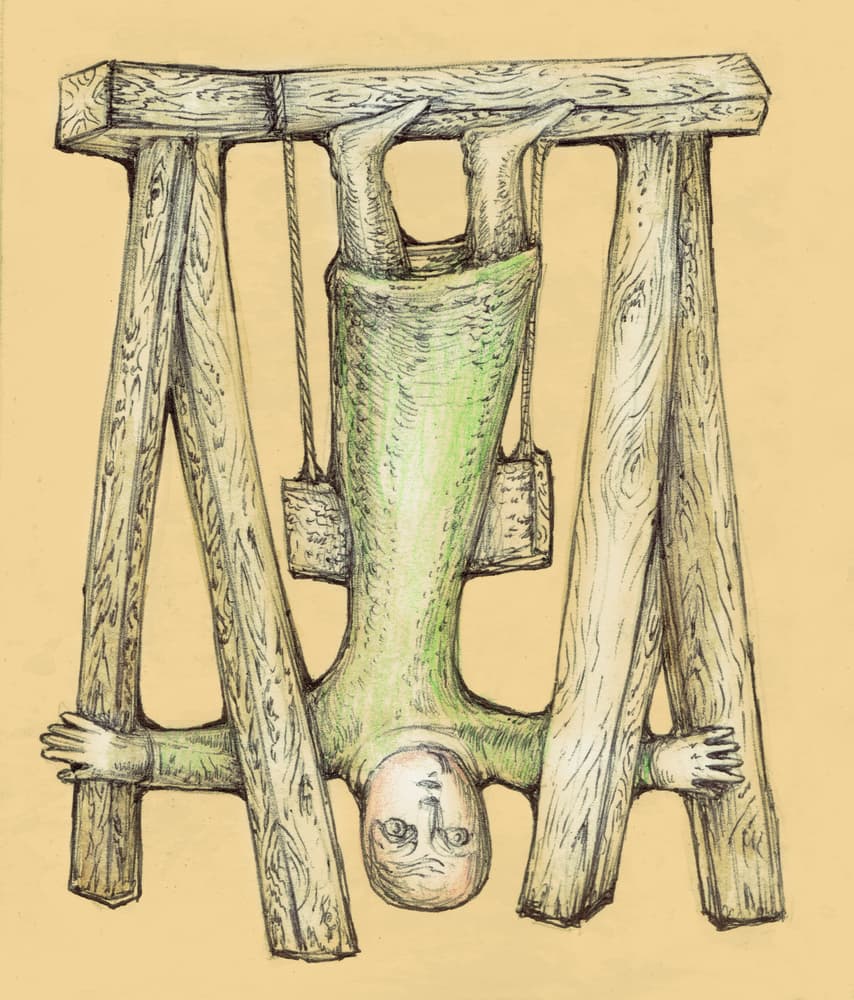 La carta del Colgado puede tener una lectura compleja o contradictoria, por su naturaleza. El hombre colgado parece tranquilo pero en realidad no está teniendo el control de la situación, ¿o por qué estaría así, con las manos atadas? Nos puede presentar ciertas verdades de nosotros mismos pero que también pueden estar ocultas ya que no podemos saber realmente cuáles son o cómo asimilarlas.