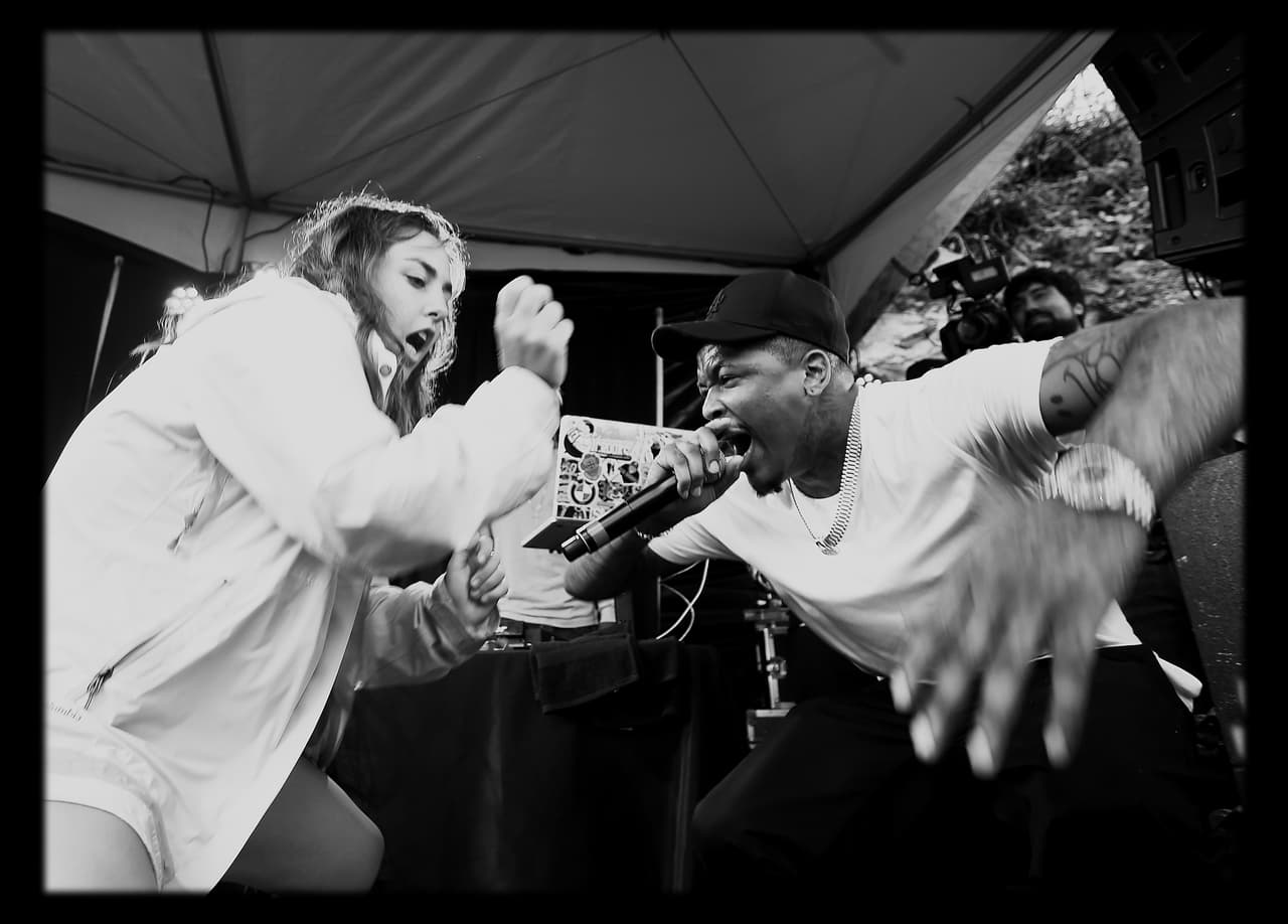 AUSTIN, TX - MARCH 21: (Editors Note: This image has been processed using digital filters) YG performs at the Axe/Spin House during the 2015 SXSW Music, Fim + Interactive Festival at Cheer Up Charlie's on March 21, 2015 in Austin, Texas. (Photo by Michael Buckner/Getty Images)