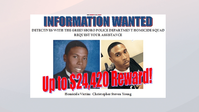 Aumentan recompensa a $ 24,420.00 para quien de con información que ayude a encontrar a el o los culpables del asesinato de un joven en Carolina del Norte