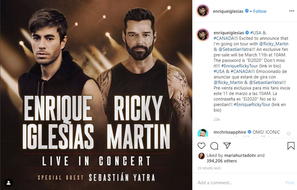 El 4 de marzo
<b> Enrique Iglesias </b>se reunió con los medios de comunicación para anunciar la gira que hará al lado de Ricky Martin, pero también para hablar de su
<b>faceta como padre y la llegada de su hija</b>.
<br>