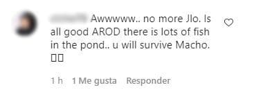 El jugador también recibió palabras de consolación: "Aww. No más JLo. Está todo bien, A-Rod, hay muchos peces en el estanque. Sobrevivirás, macho".