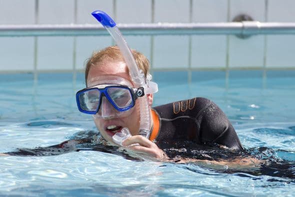 William se dio un alegre chapuzón