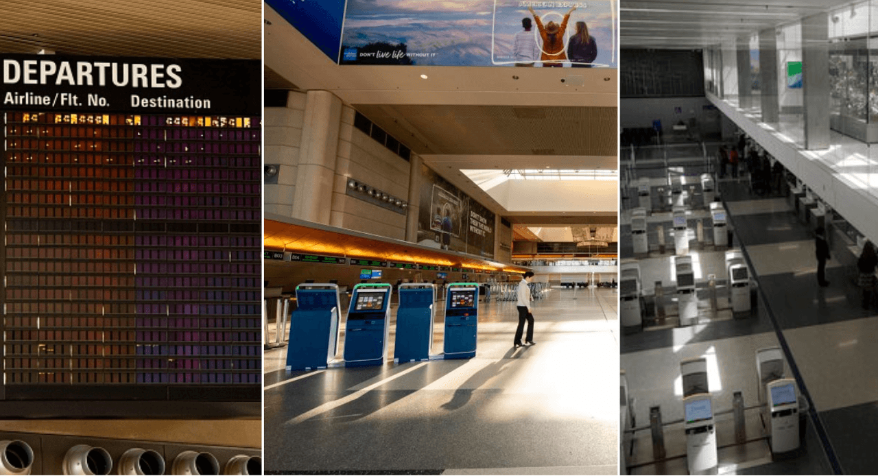 <b>11.- El LAX vacío:</b>
<br>El impacto de la pandemia también fue dramático para el Aeropuerto Internacional de Los Ángeles, las imágenes dentro de las terminales del aeropuerto parecieron sacadas de una película, porque ver completamente vacío el cuarto terminal más demandado de EEUU no parecía asimilarse con naturalidad.
<br>