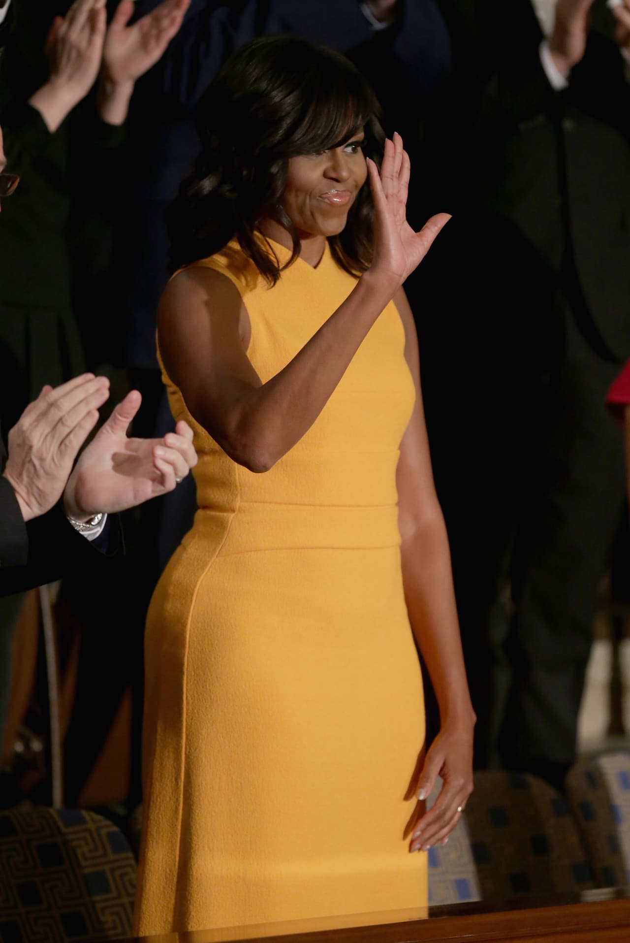Michelle Obama siempre elige diseñadores americanos para sus galas.