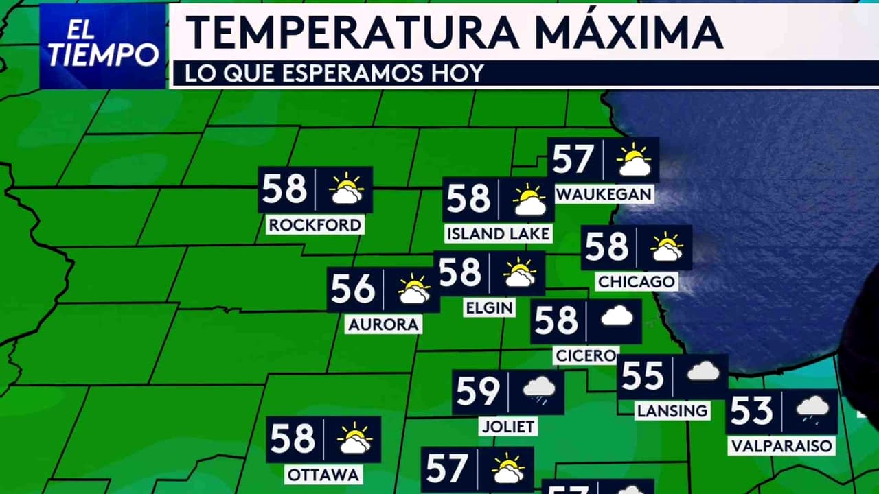 Pronóstico del tiempo hoy en Chicago: Cielos mayormente nublados con lluvia; el termómetro alcanzará 60 °F