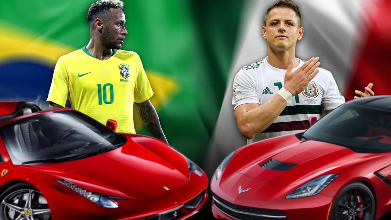 Brasil vs México: ¿Cuál de estas selecciones tiene los mejores carros?