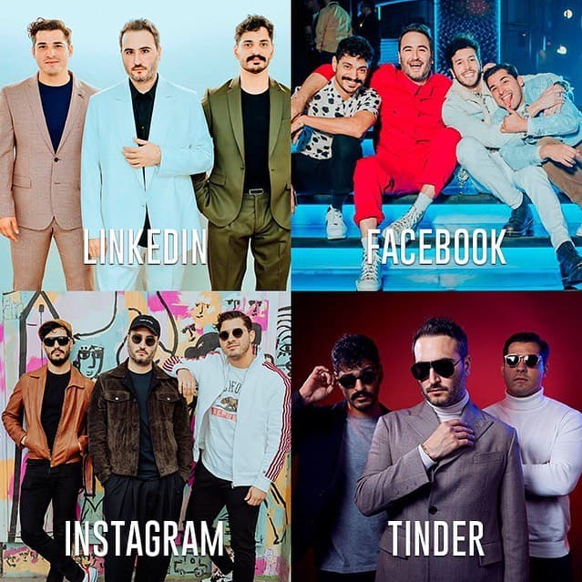 Otro grupo que publicó su #dollypartonchallenge fue Reik, para reflejar las diferentes versiones de ellos mismos en las plataformas.