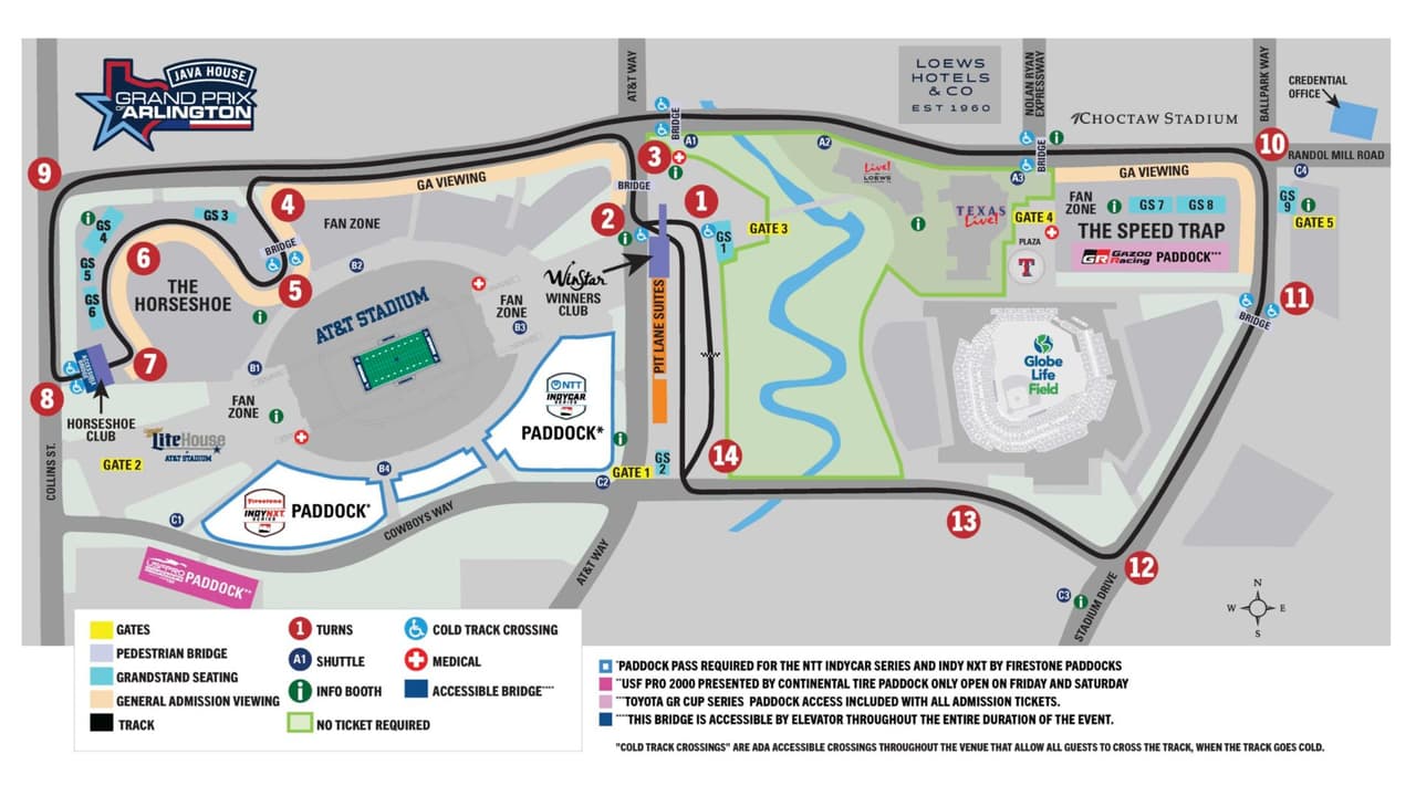 Así será el circuito del Gran Premio de Arlington.