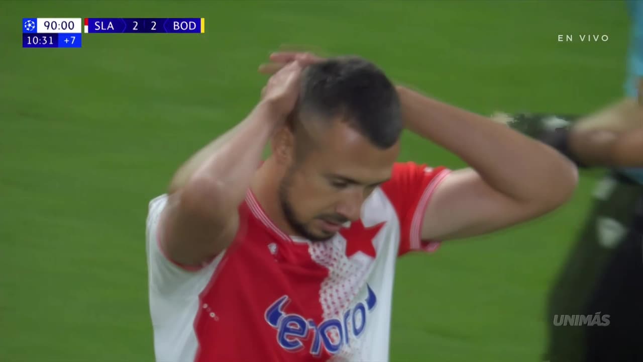 ¡Final dramático! Brutal atajada del Bodo para evitar la derrota ante Slavia