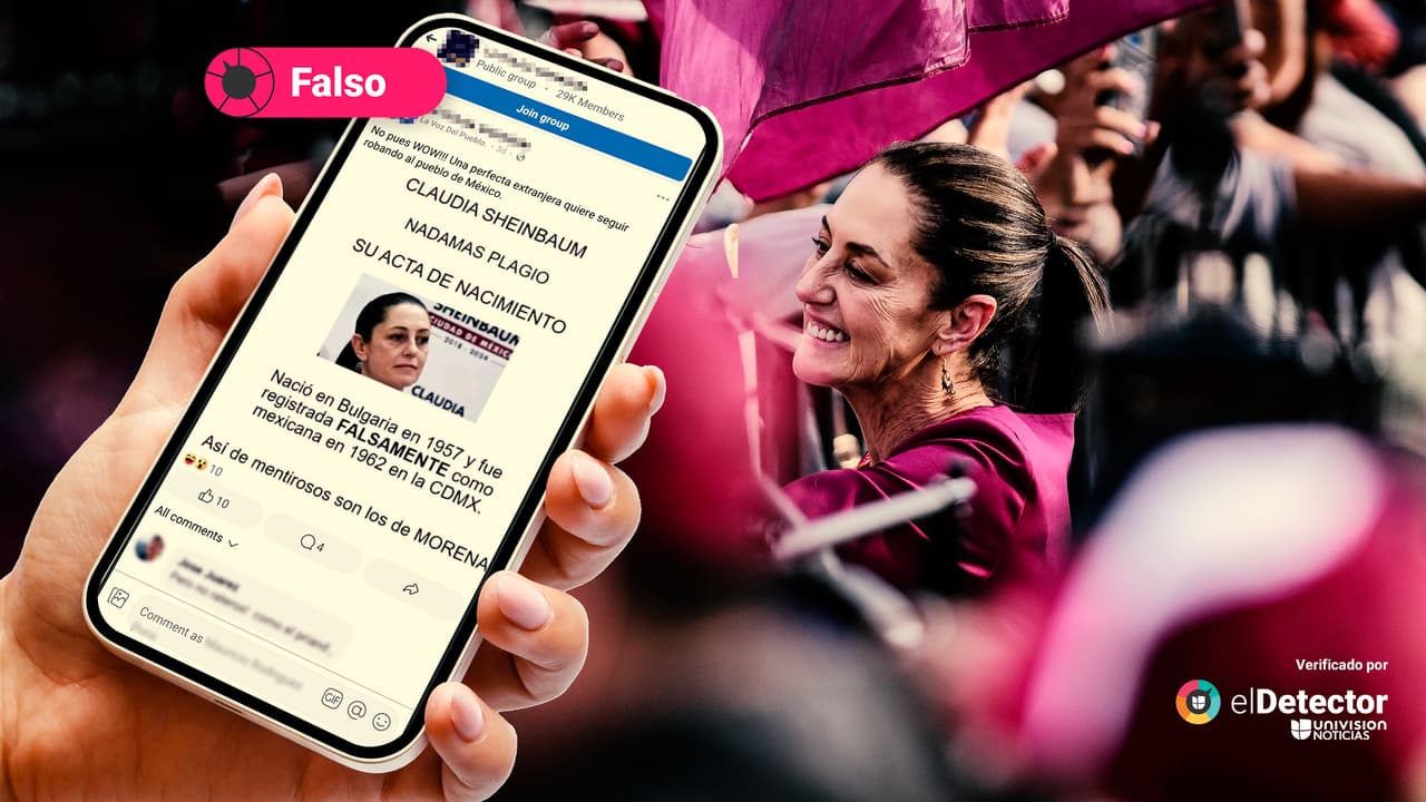 La candidata presidencial de México Claudia Sheinbaum no es extranjera, como dicen en redes