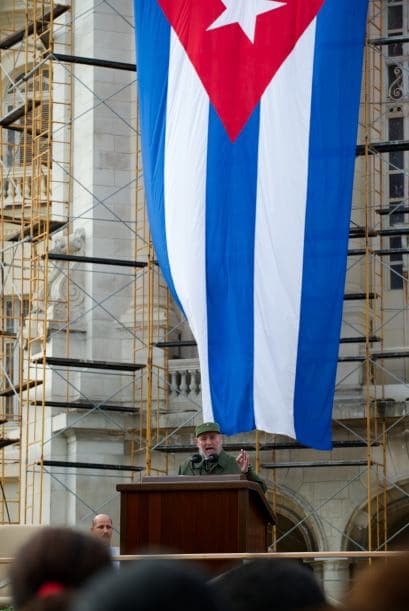 El acto se celebró frente al antiguo Palacio Presidencial en La Habana, convertido en el Museo de la Revolución cubana.