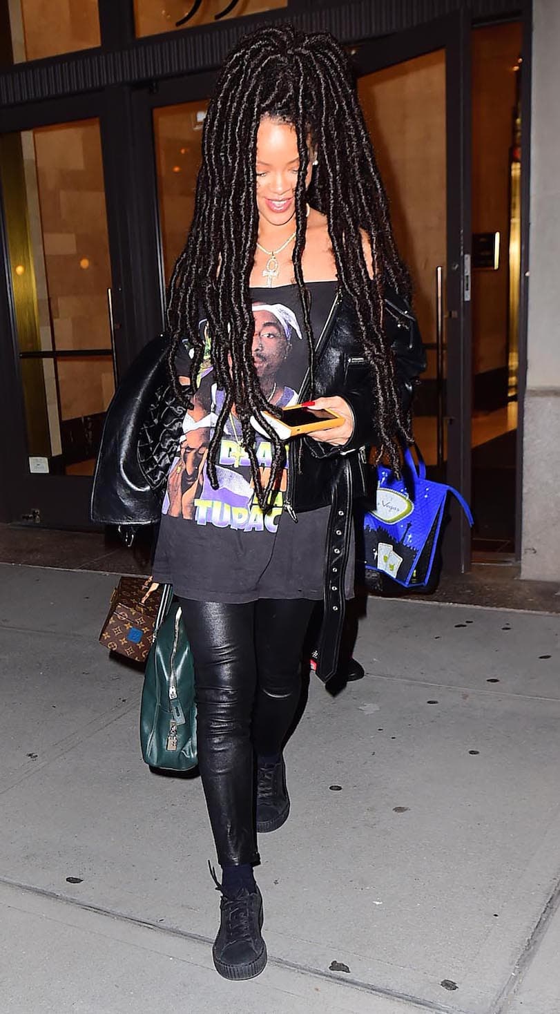 Rihanna nos recordó al personaje que hizo Janet Jackson en la película de "Poetic Justice", que estelarizó con Tupac.