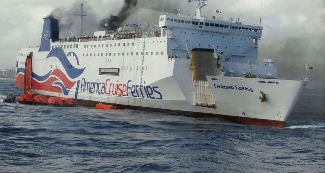 El Caribbean Fantasy, que hace el recorrido entre Puerto Rico y República Dominicana, tiene 187 metros de largo por 27 de ancho, y una capacidad de 1,050 pasajeros, según la página web de la compañía American Ferries.