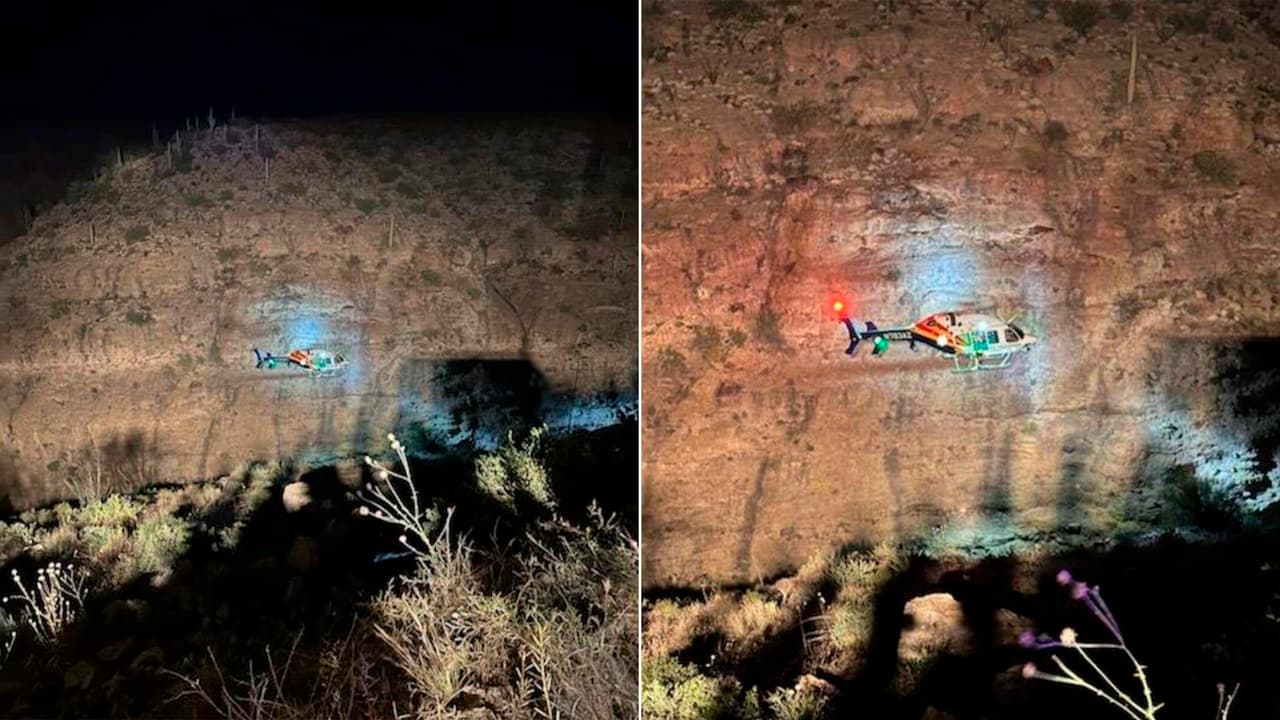 Automóvil cae por un acantilado de 300 pies de profundidad con dos personas a bordo