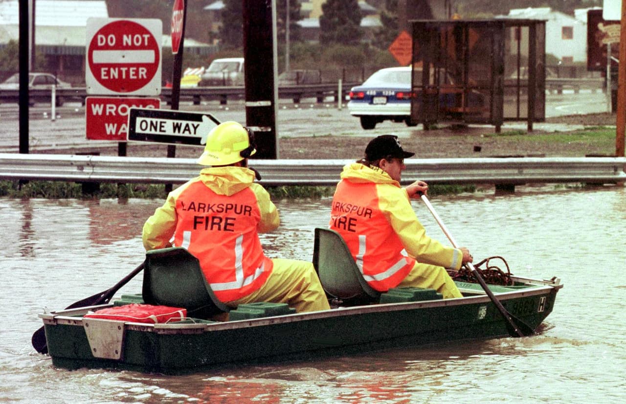 El impacto dejado en California por las lluvias del fenómeno de El Niño en febrero de 1998
