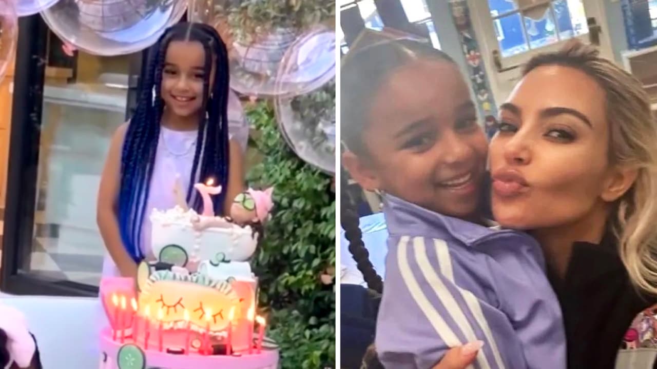 Kim y Khloé Kardashian organizan una súper fiesta para su sobrina: hubo toboganes, spa y más