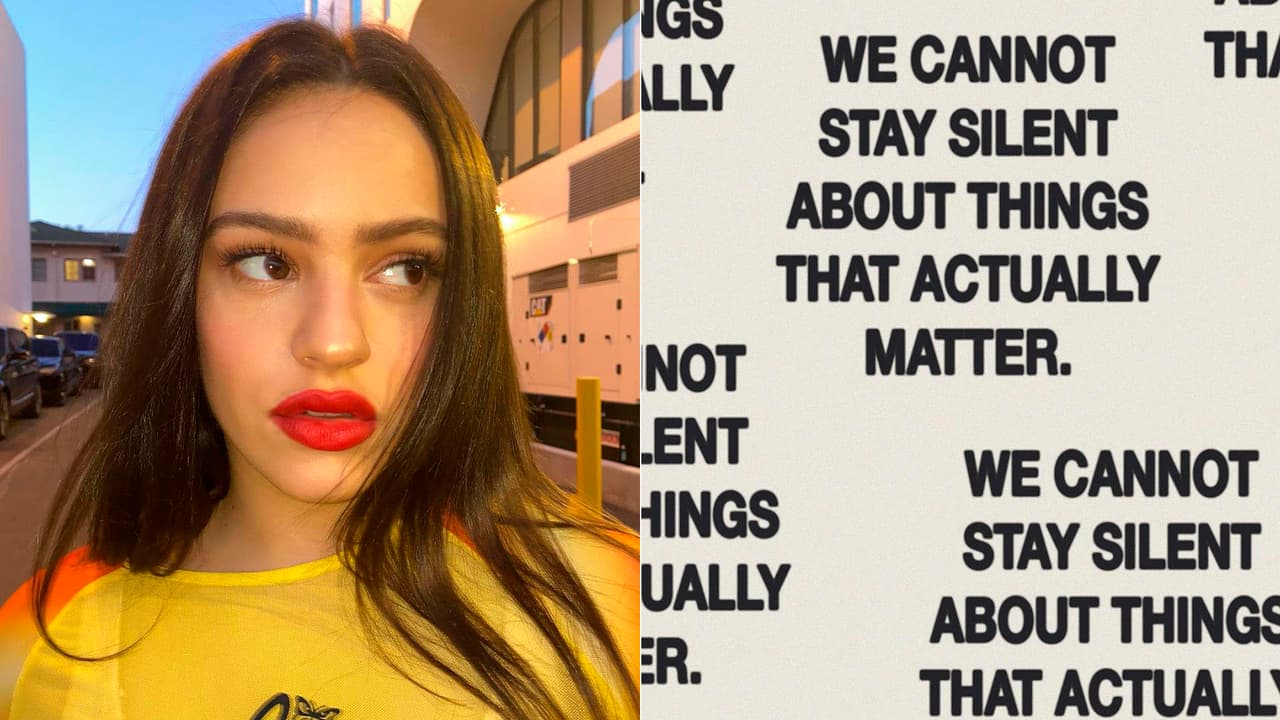 “Me duele el corazón cuando pienso que al día de hoy aún hay gente que pierde la vida y es tratada injustamente por el color de su piel. Y quiero usar mi cuenta para decirlo”, escribió 
<b>Rosalia</b> en Instagram y publicó una foto con un fuerte mensaje.