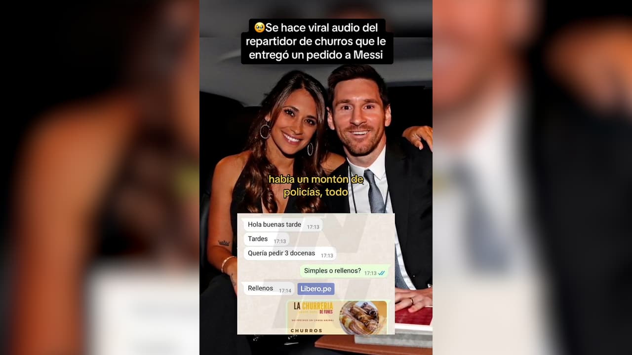 Repartidor de churros se hace viral tras llevar pedido a casa de Messi y Antonela en Argentina