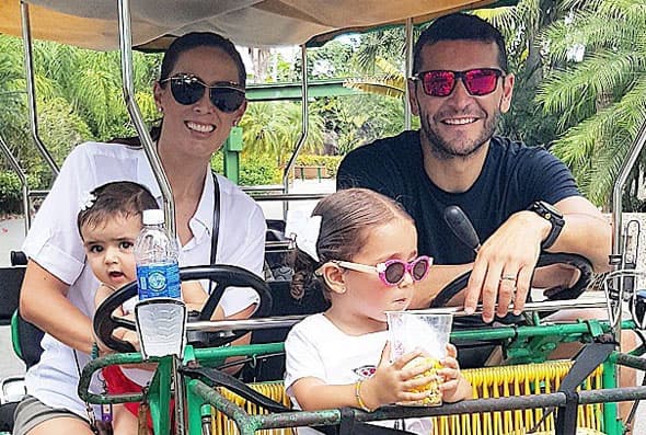 En un lindo día de paseo familiar.